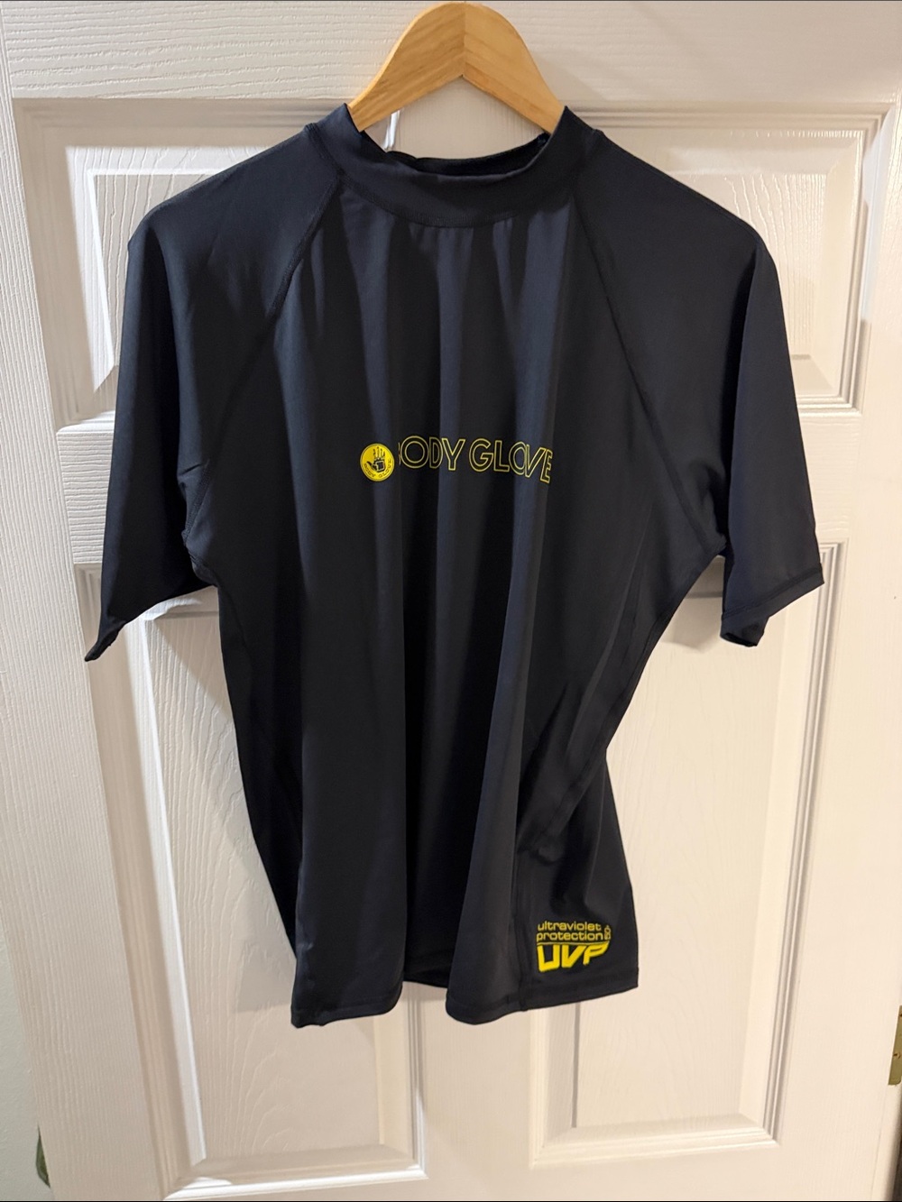 Body Glove Black Swim Rash Guard with Yellow Logo